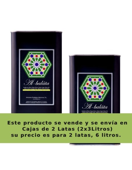 Lata AOVE ECOLÓGICO Monovarietal Morisca Pack 2 Latas de 3L